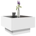 Miniatyrbillede 6 af 11: vidaXL sofabord med LED-lys 50x50x30 cm konstrueret træ hvid