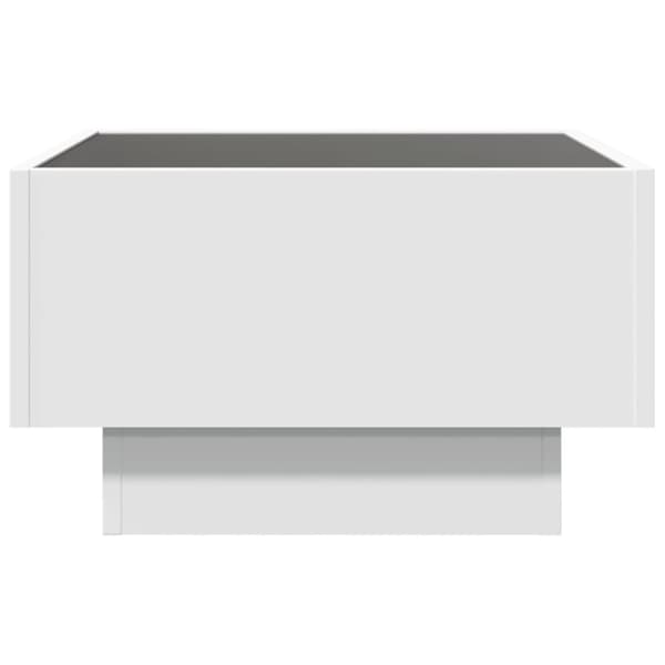 vidaXL sofabord med LED-lys 50x50x30 cm konstrueret træ hvid
