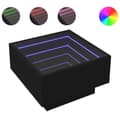 Miniatyrbild 3 av 11: vidaXL Soffbord med LEDs svart 50x50x30 cm konstruerat trä