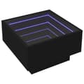 Miniatyrbild 4 av 11: vidaXL Soffbord med LEDs svart 50x50x30 cm konstruerat trä