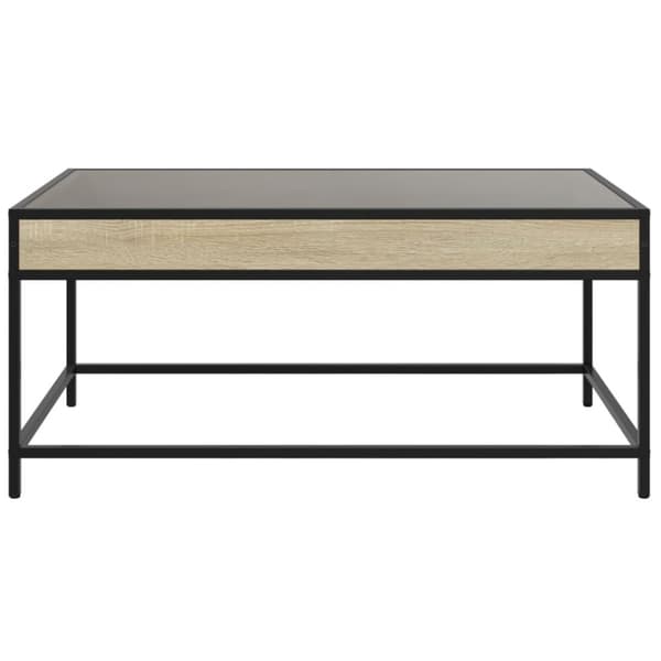 vidaXL sofabord med Infinity LED-lys 90x50x41 cm sonoma-eg