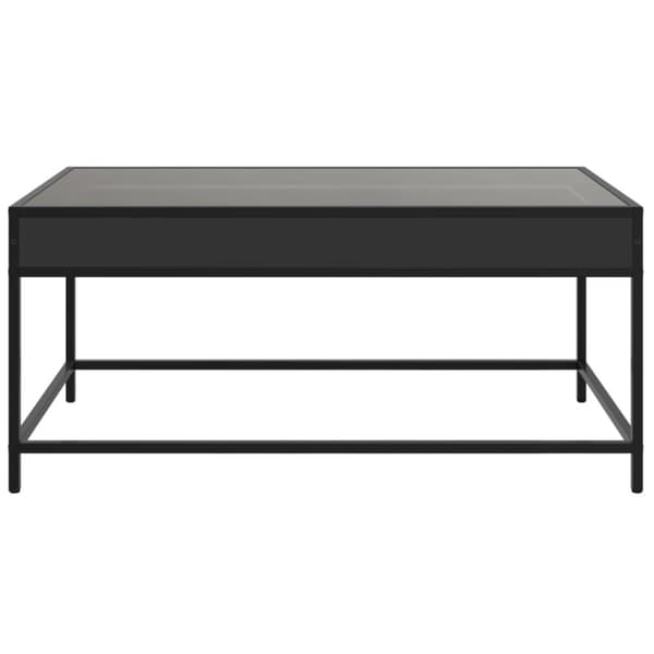 vidaXL Salongbord med Infinity LED svart 90x50x41 cm