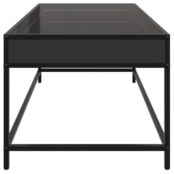 vidaXL Salongbord med Infinity LED svart 90x50x41 cm