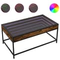 Miniatyrbilde 3 av 11: vidaXL Salongbord med Infinity LED røkt eik 90x50x41 cm