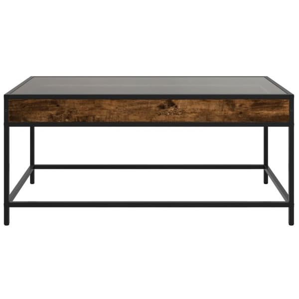 vidaXL sohvapöytä Infinity LED-valoilla savutammi 90x50x41 cm
