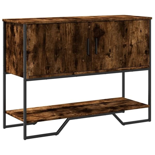 vidaXL Konsolipöytä savutammi 100x35x74,5 cm tekninen puu