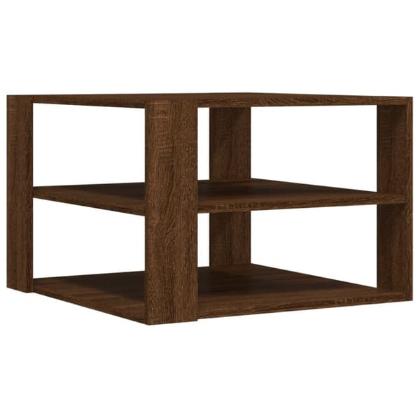 vidaXL Soffbord brun ek 59,5x59,5x40 cm konstruerat trä