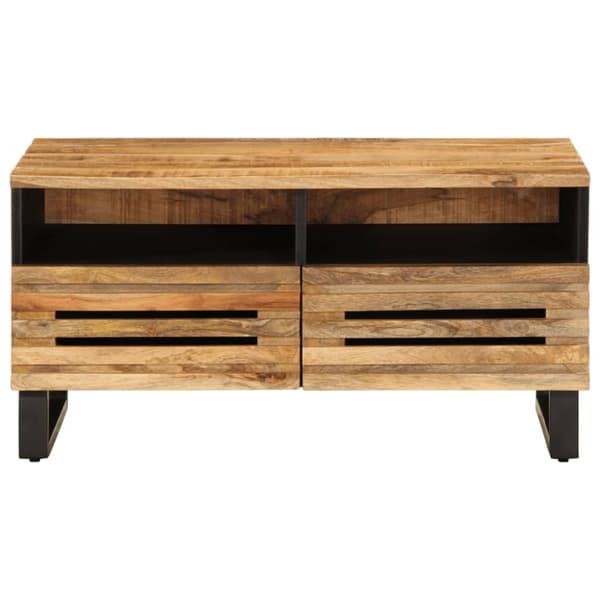 vidaXL sofabord 80x55x40 cm massivt ru mangotræ
