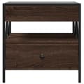 Miniatyrbillede 7 af 11: vidaXL sofabord med Infinity LED-lys 50x50x51 cm brun egetræsfarve