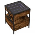 Miniatyrbillede 4 af 11: vidaXL sofabord med Infinity LED-lys 40x40x51 cm røget egetræsfarve