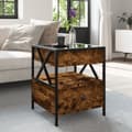 Miniatyrbillede 5 af 11: vidaXL sofabord med Infinity LED-lys 40x40x51 cm røget egetræsfarve