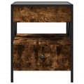 Miniatyrbillede 7 af 11: vidaXL sofabord med Infinity LED-lys 40x40x51 cm røget egetræsfarve
