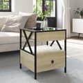 Miniatyrbillede 5 af 11: vidaXL sofabord med Infinity LED-lys 40x40x51 cm sonoma-eg