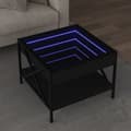 Miniatyrbilde 2 av 11: vidaXL Salongbord med Infinity LED svart 50x50x38 cm