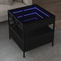 Miniatyrbilde 2 av 11: vidaXL Salongbord med Infinity LED svart 50x50x51 cm