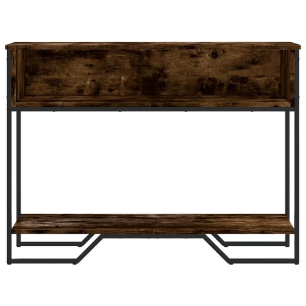 vidaXL Konsollbord røkt eik 100x35x74,5 cm konstruert tre