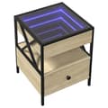 Miniatyrbilde 4 av 11: vidaXL Salongbord med Infinity LED sonoma eik 40x40x51 cm