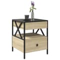 Miniatyrbilde 6 av 11: vidaXL Salongbord med Infinity LED sonoma eik 40x40x51 cm