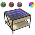 Miniatyrbild 1 av 11: vidaXL Soffbord med Infinity LEDs sonoma-ek 50x50x38 cm
