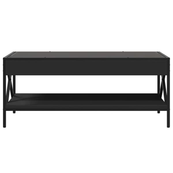 vidaXL Salongbord med Infinity LED svart 90x50x38 cm