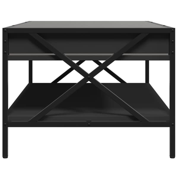 vidaXL Salongbord med Infinity LED svart 90x50x38 cm