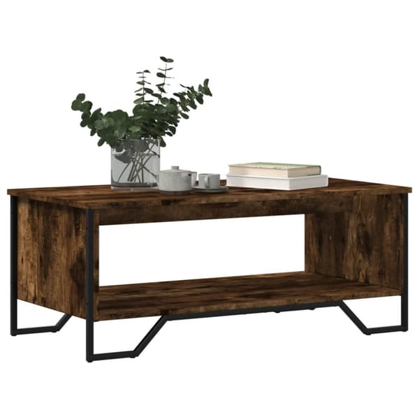 vidaXL sofabord 100x51x40 cm konstrueret træ røget egetræsfarve