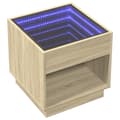 Miniatyrbillede 4 af 11: vidaXL sofabord med Infinity LED-lys 50x50x50 cm sonoma-eg