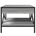 Miniatyrbillede 7 af 11: vidaXL sofabord med Infinity LED-lys 50x50x38 cm grå sonoma-eg