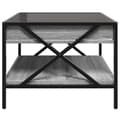 Miniatyrbillede 8 af 11: vidaXL sofabord med Infinity LED-lys 50x50x38 cm grå sonoma-eg