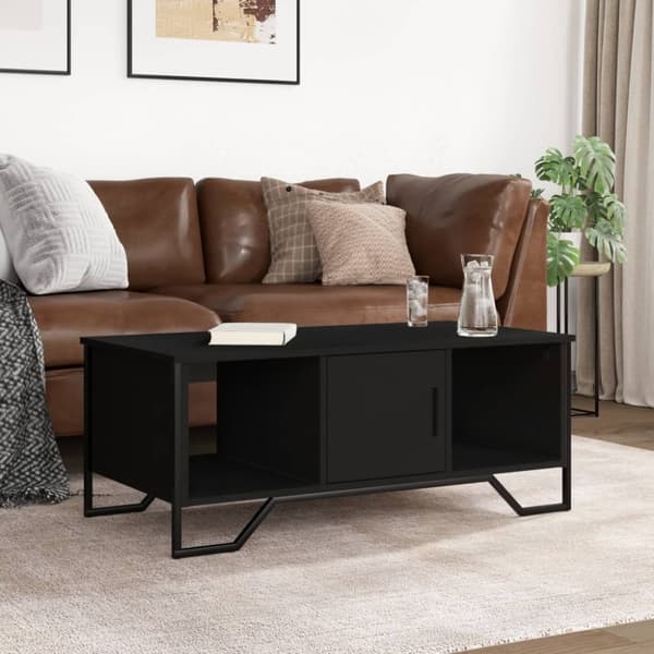 vidaXL Sohvapöytä musta 100x51x40 cm tekninen puu