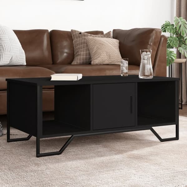 vidaXL Sohvapöytä musta 100x51x40 cm tekninen puu