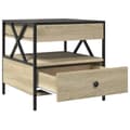 Miniatyrbillede 8 af 11: vidaXL sofabord med Infinity LED-lys 50x50x51 cm sonoma-eg