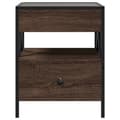 Miniatyrbillede 7 af 11: vidaXL sofabord med Infinity LED-lys 40x40x51 cm brun egetræsfarve
