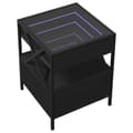 Pikkukuva 4 / 11: vidaXL sohvapöytä Infinity LED-valoilla musta 40x40x51 cm