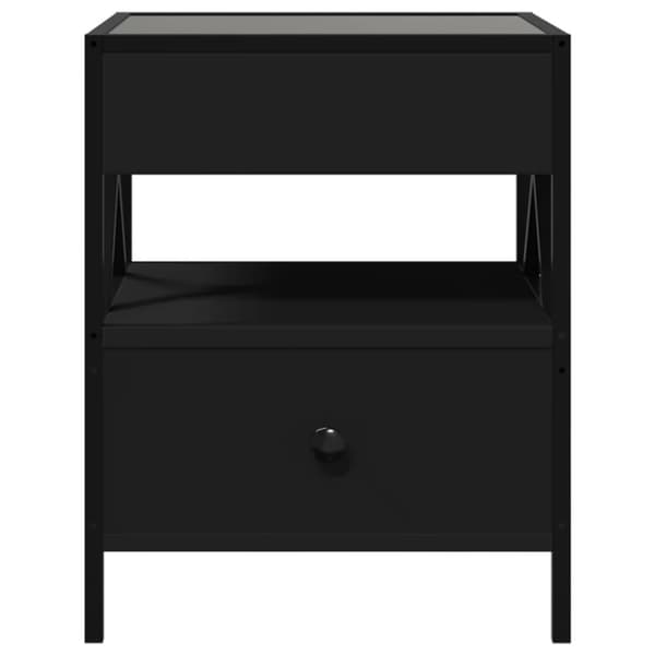vidaXL sohvapöytä Infinity LED-valoilla musta 40x40x51 cm