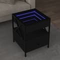 Pikkukuva 2 / 11: vidaXL sohvapöytä Infinity LED-valoilla musta 40x40x51 cm