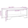 Miniatyrbillede 11 af 11: vidaXL sofabord 100x51x40 cm konstrueret træ sonoma-eg