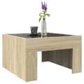 Miniatyrbillede 6 af 11: vidaXL sofabord med Infinity LED-lys 50x50x30 cm sonoma-eg