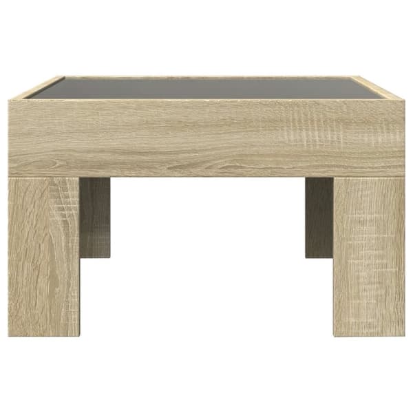 vidaXL sofabord med Infinity LED-lys 50x50x30 cm sonoma-eg