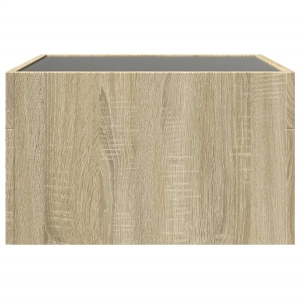 vidaXL sofabord med Infinity LED-lys 50x50x30 cm sonoma-eg