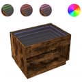 Miniatyrbillede 1 af 11: vidaXL sofabord med Infinity LED-lys 70x50x50 cm røget egetræsfarve