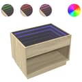 Pikkukuva 1 / 11: vidaXL sohvapöytä Infinity LED-valoilla Sonoma-tammi 70x50x50 cm