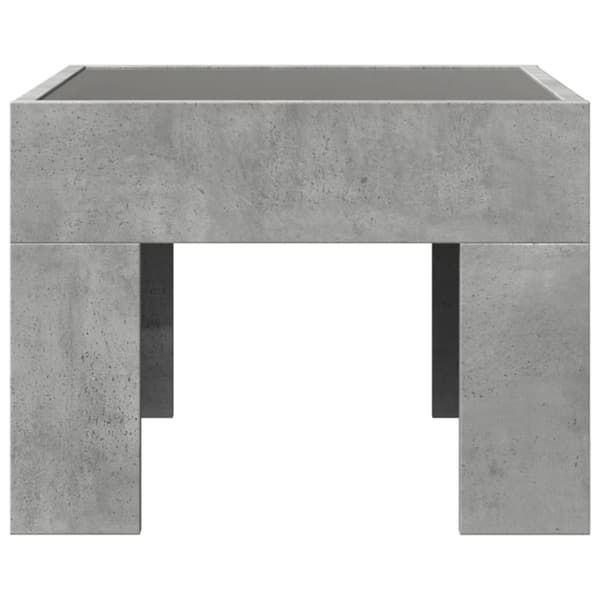 vidaXL Sohvapöytä Infinity LED-valoilla betonin harmaa 40x40x30 cm