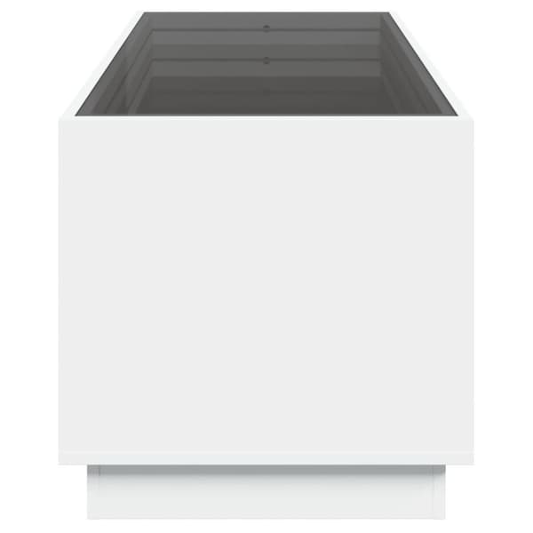 vidaXL Soffbord med Infinity LEDs vit 90x50x50 cm