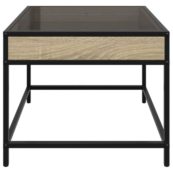 vidaXL Salongbord med Infinity LED sonoma eik 50x50x41 cm