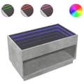 Miniatyrbillede 3 af 11: vidaXL sofabord med Infinity LED-lys 90x50x50 cm betongrå