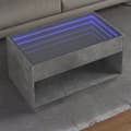 Miniatyrbillede 2 af 11: vidaXL sofabord med Infinity LED-lys 90x50x50 cm betongrå