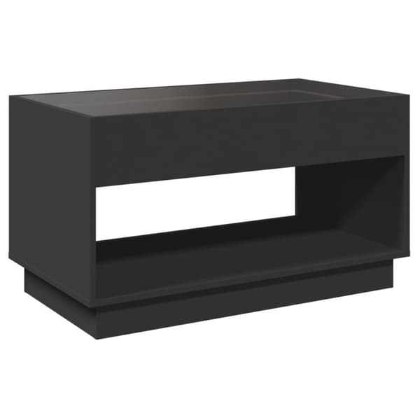 vidaXL sohvapöytä Infinity LED-valoilla musta 90x50x50 cm