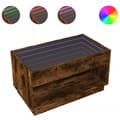 Miniatyrbillede 3 af 11: vidaXL sofabord med Infinity LED-lys 90x50x50 cm røget egetræsfarve