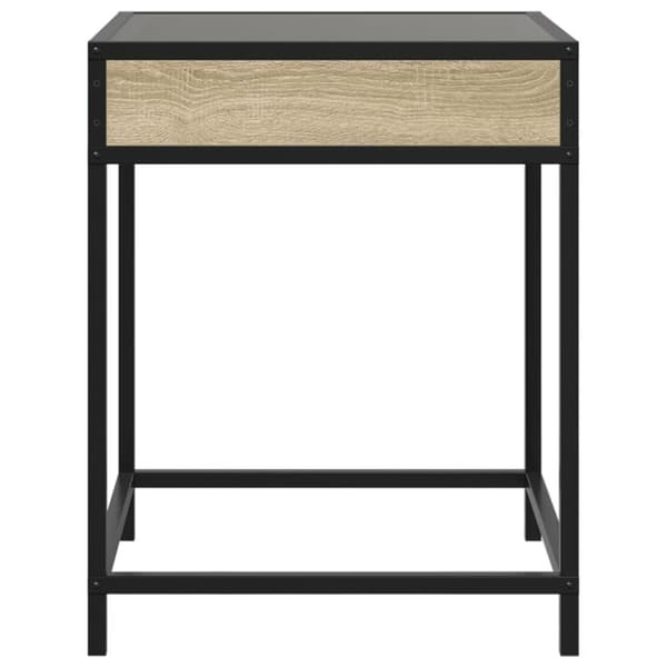 vidaXL Soffbord med Infinity LEDs sonoma-ek 40x40x51 cm